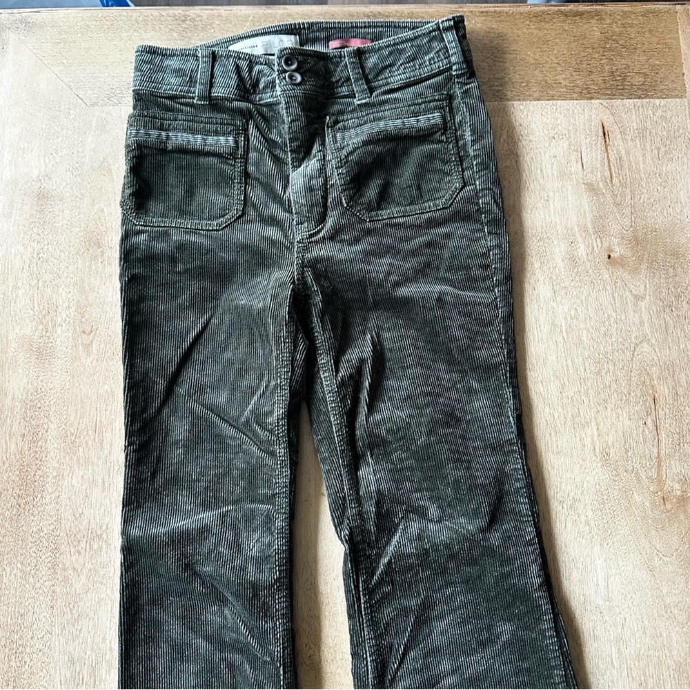 Anthropologie Pilcro Olive Corduroy Trousers